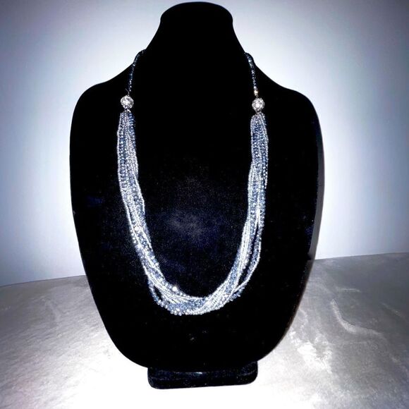 Stunning Multi Strand Sparkling Beaded Necklace - Picture 5 of 7